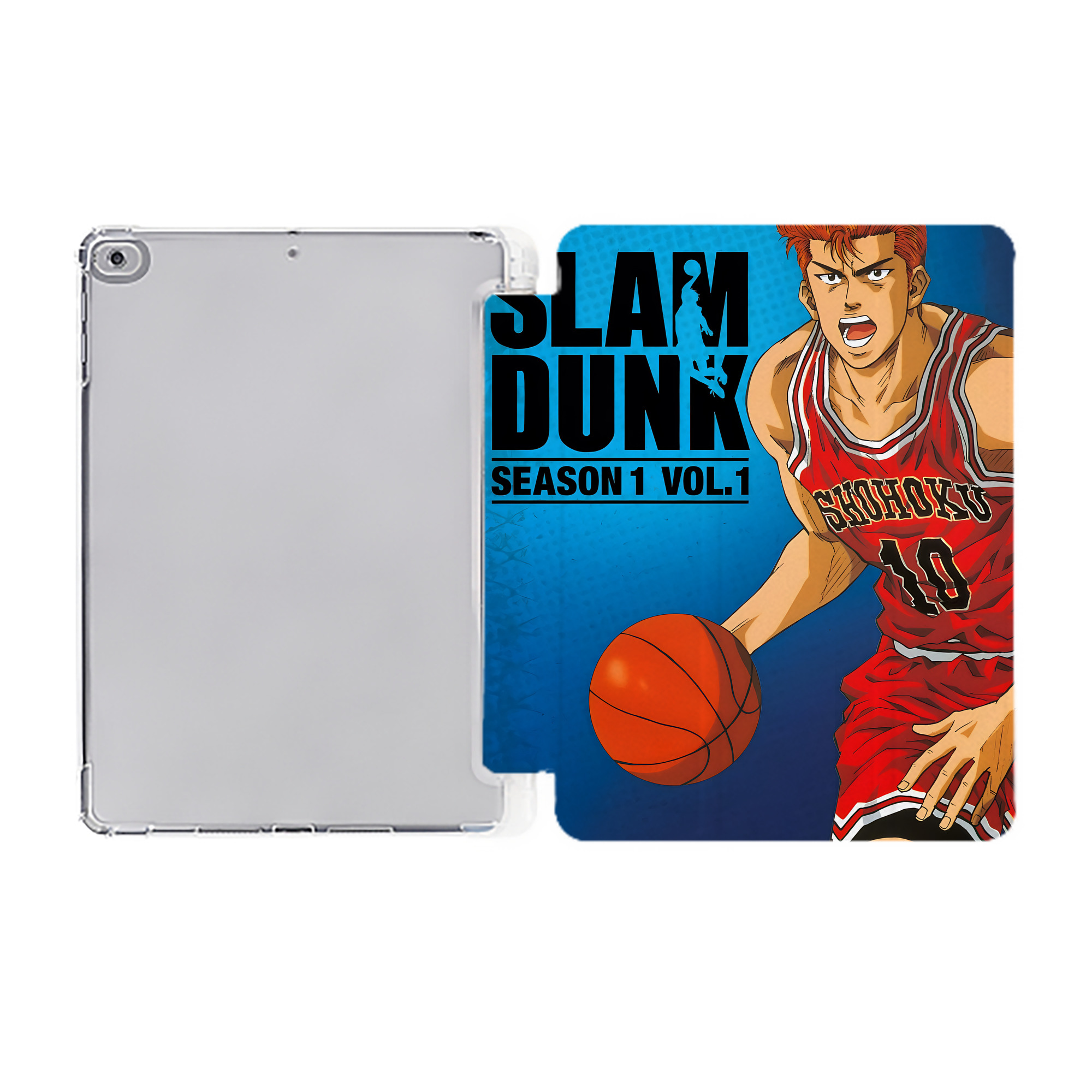 （画像用） SLAM DUNK／スラムダンク IPad ケース ペン収納付き 三つ折りスタンド PUレザー×シリコン 対応機種9.5/10.5/10.9インチ